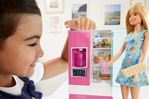 barbie doll fridge set