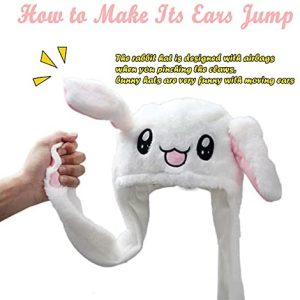 funny ear moving jumping bunny hat