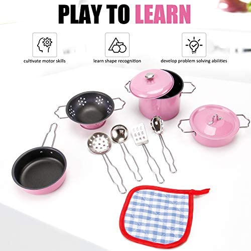 pink play pots and pans