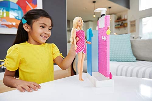 barbie doll and bathroom furniture set