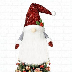 lighted santa hat tree topper