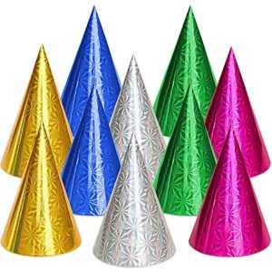 metallic party hats