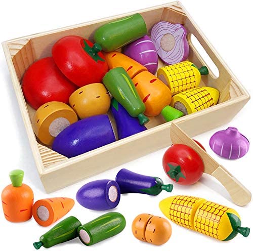 wooden vegetable cutting toys