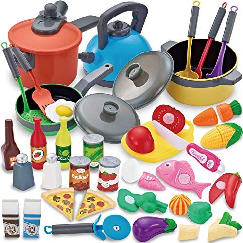 toy food and pans