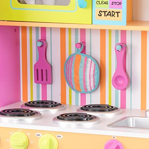 kidkraft deluxe big & bright wooden kitchen