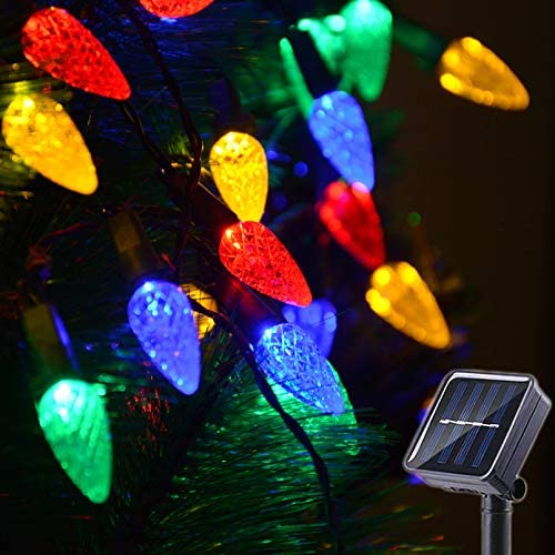 solar multi color christmas lights