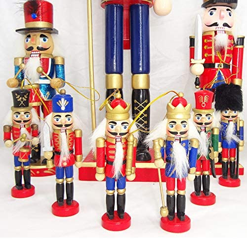 Jolik 6 PCS Wooden Nutcracker Ornament Christmas Nutcracker Figures for ...