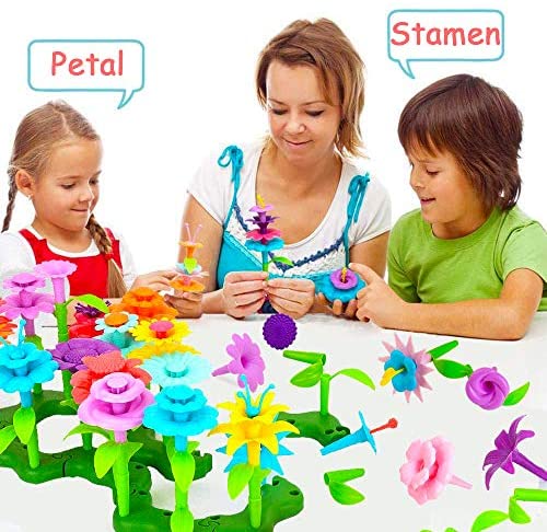 biranco flower garden building toys