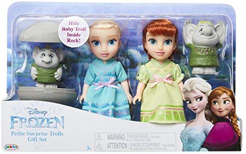 frozen petite surprise trolls gift set