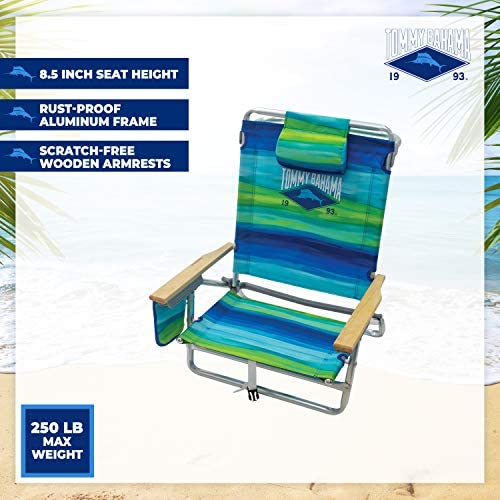 tommy bahama green stripe beach chair