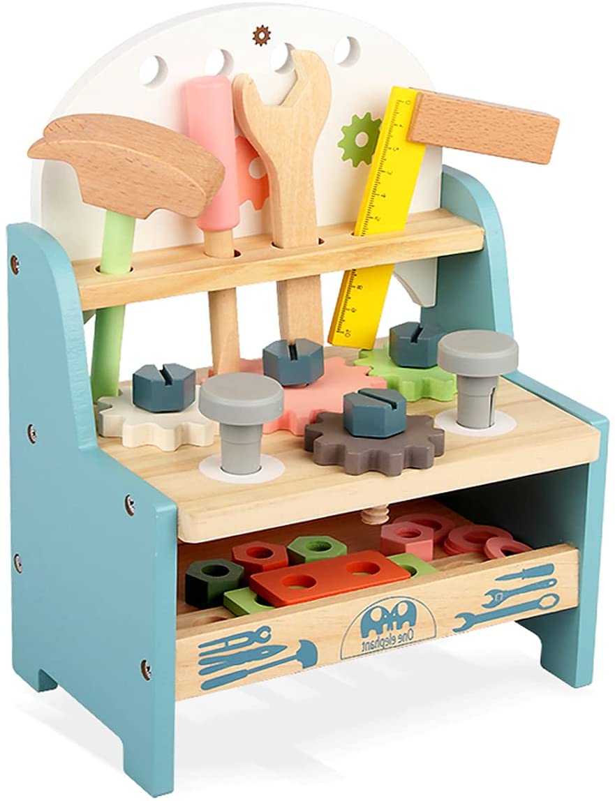 wooden tool play set