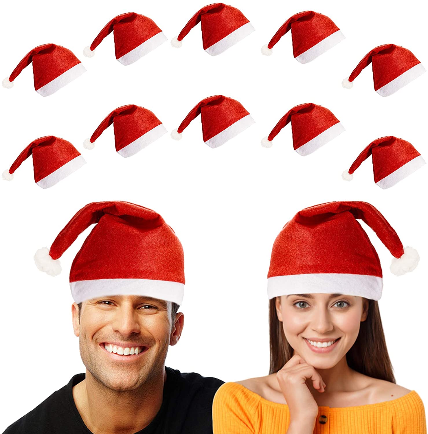 adult santa hats bulk