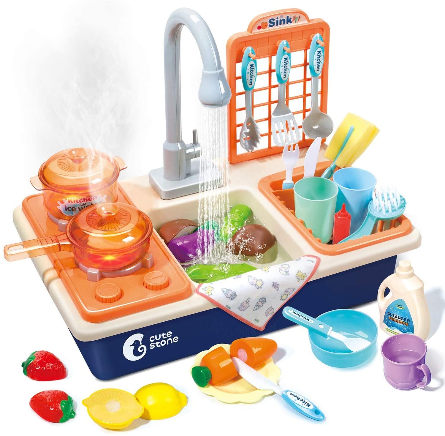 working toy kitchen sink