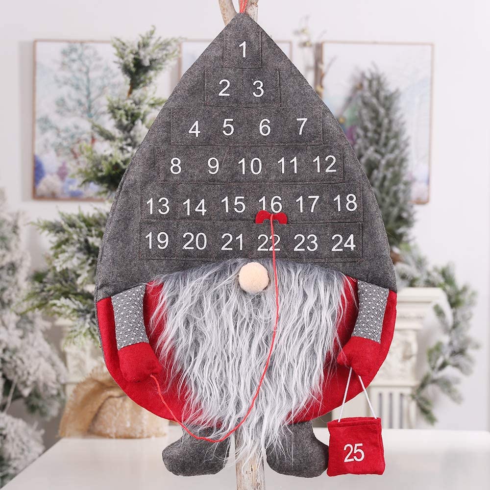 Countdown 25 Days Of Christmas Schedule 2022 Ewolee Christmas Advent Calendar, Swedish Tomte Santa Gnome Countdown  Calendar 2022 With 25 Days Pockets For Xmas Home Office Door Wall Decor  (Gray) – Homefurniturelife Online Store