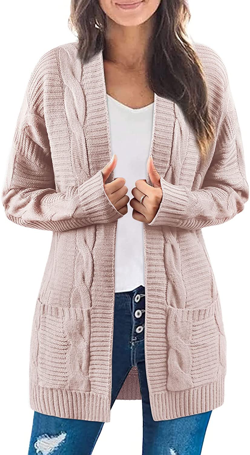 long sleeve open cardigan sweater