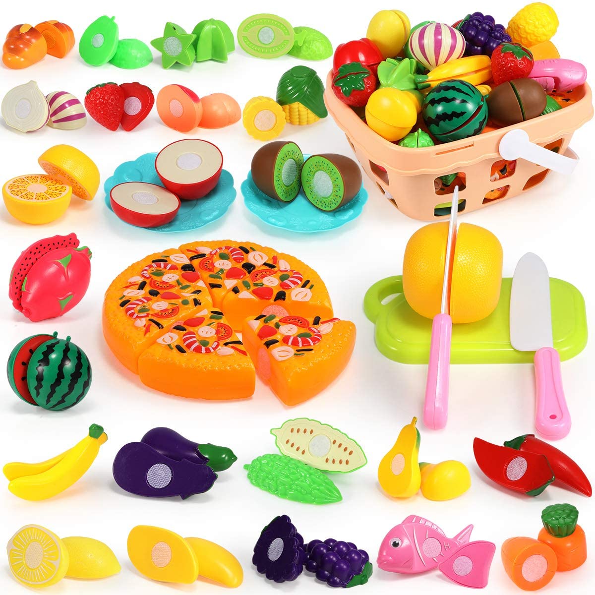 play food cutting vegetables