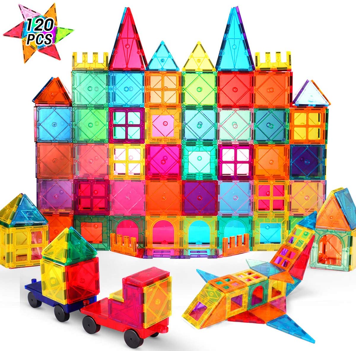 MNTL 2Pcs Magnetic Blocks Big Size Building Toys Construction Compatible  Brand Magnet Tiles Super Large Square Holder Board Kids