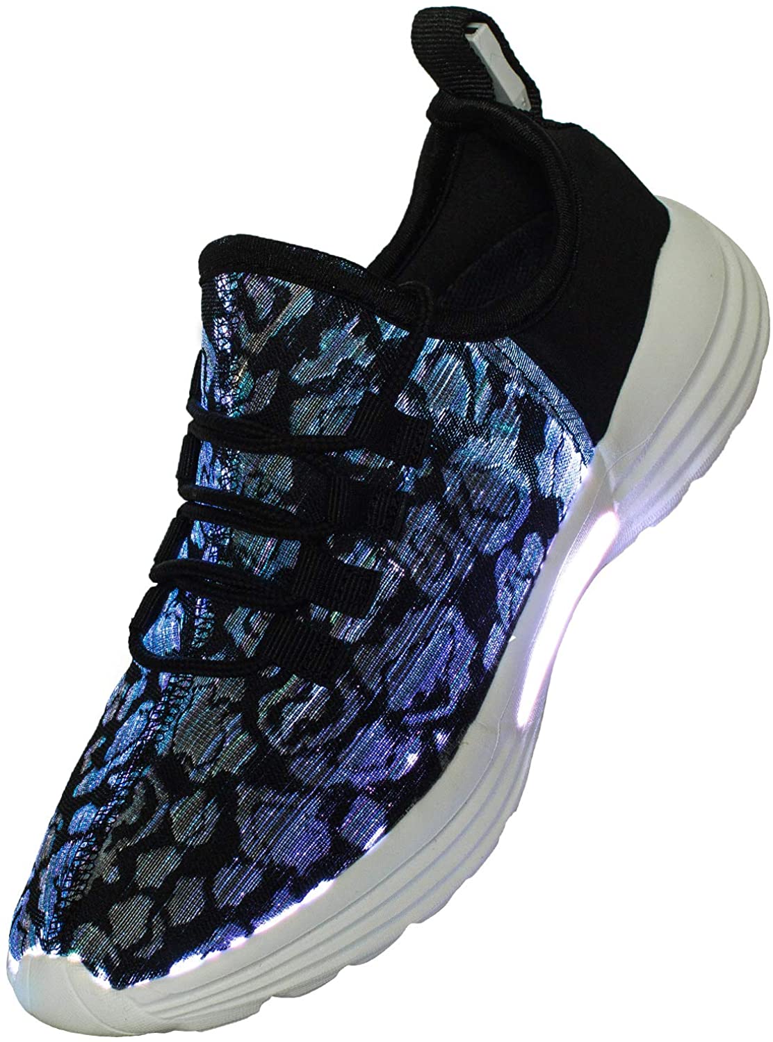 mens fiber optic shoes