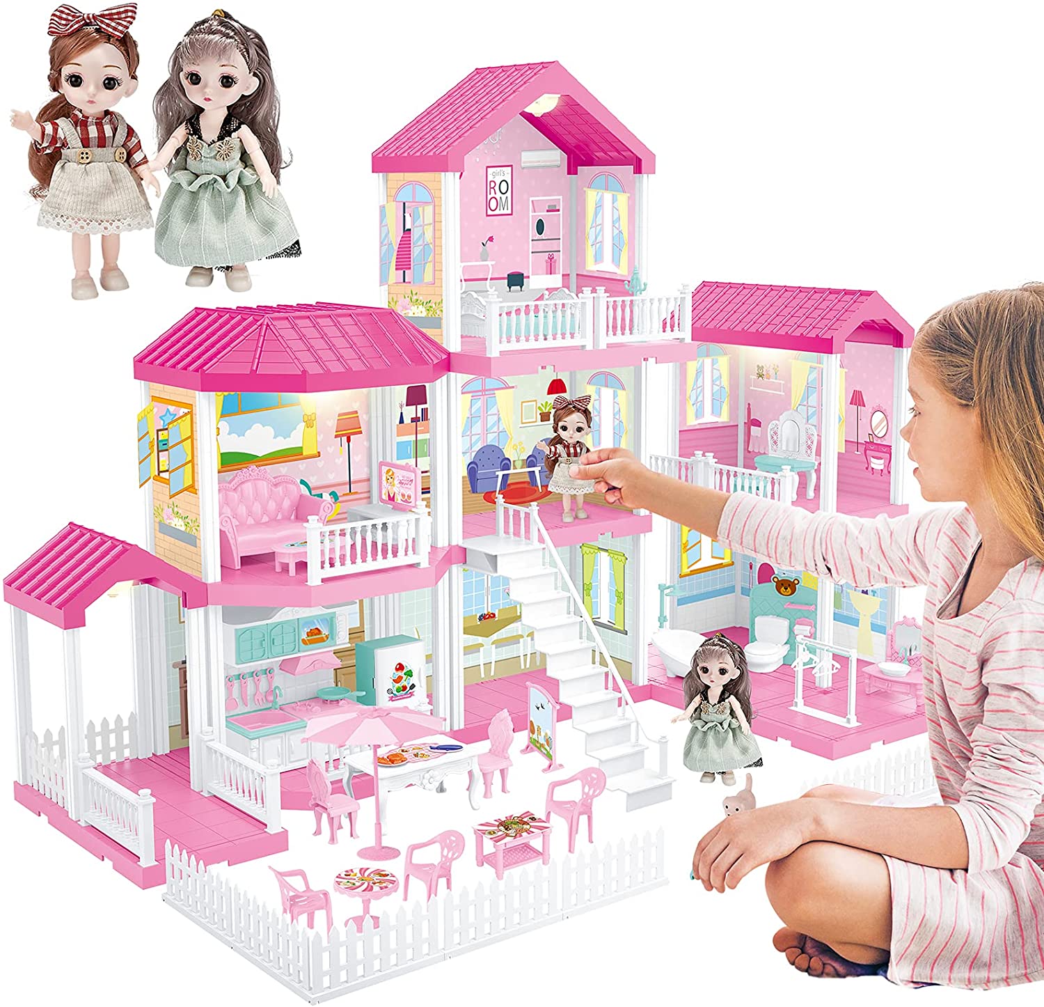 doll set and house