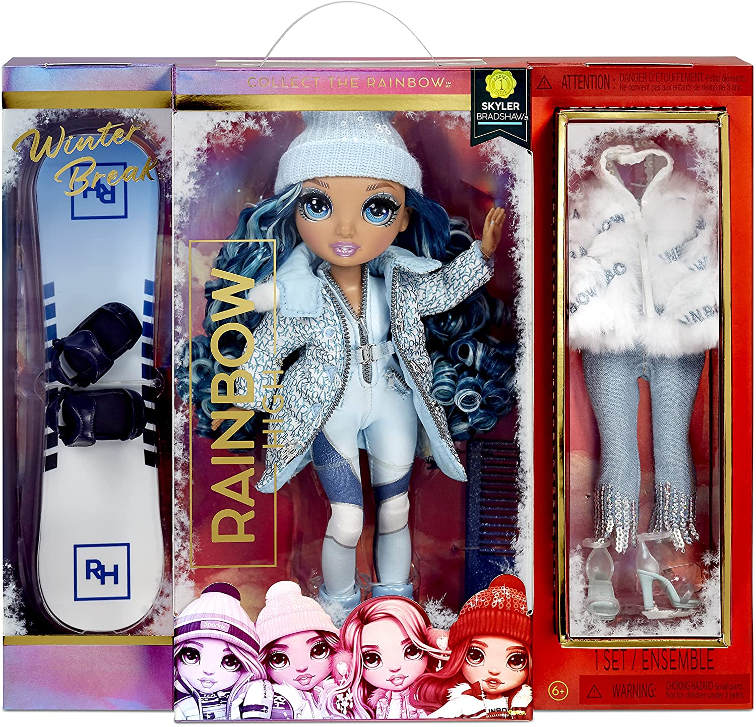 rainbow high 6 doll set