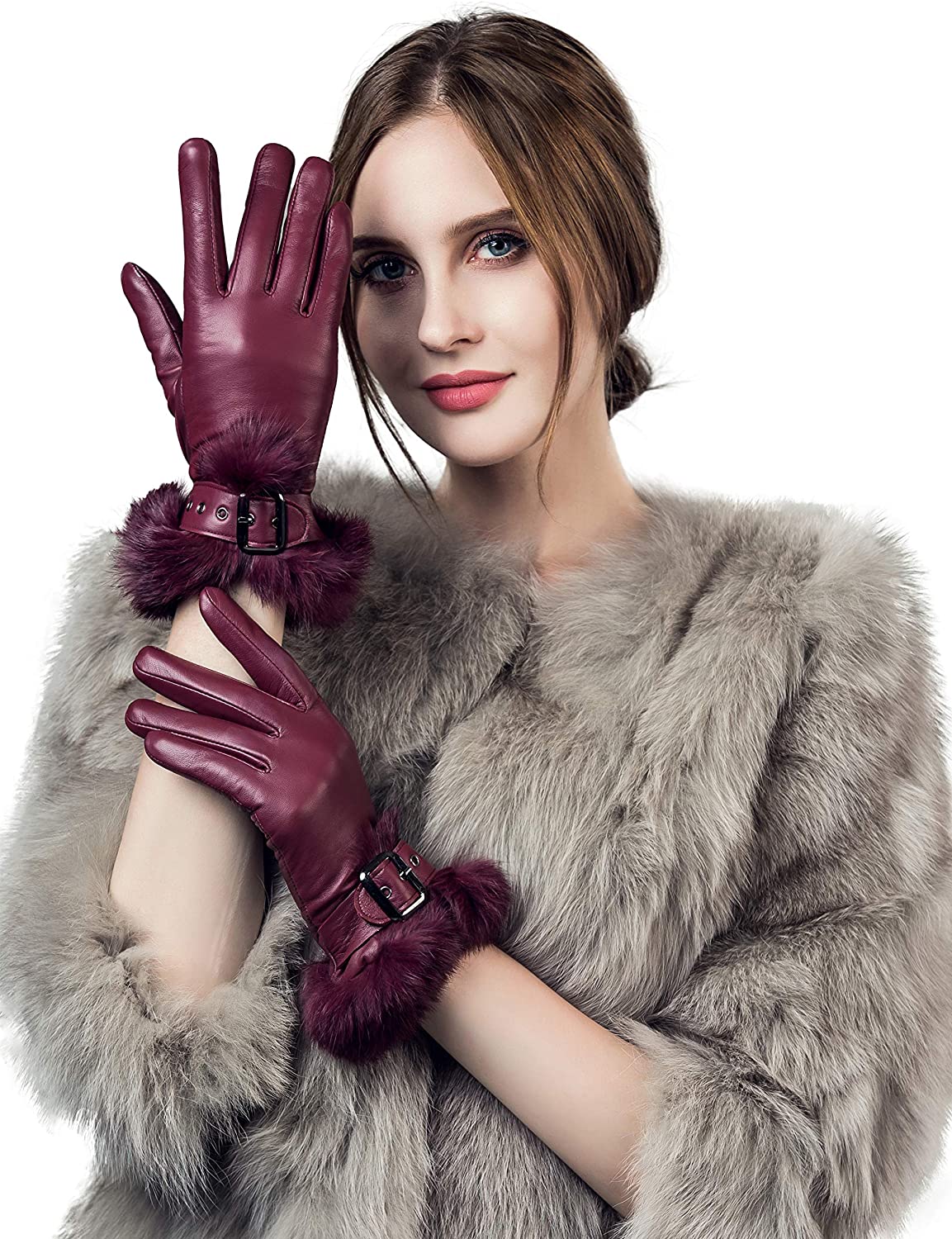 sheepskin lined leather gloves ladies