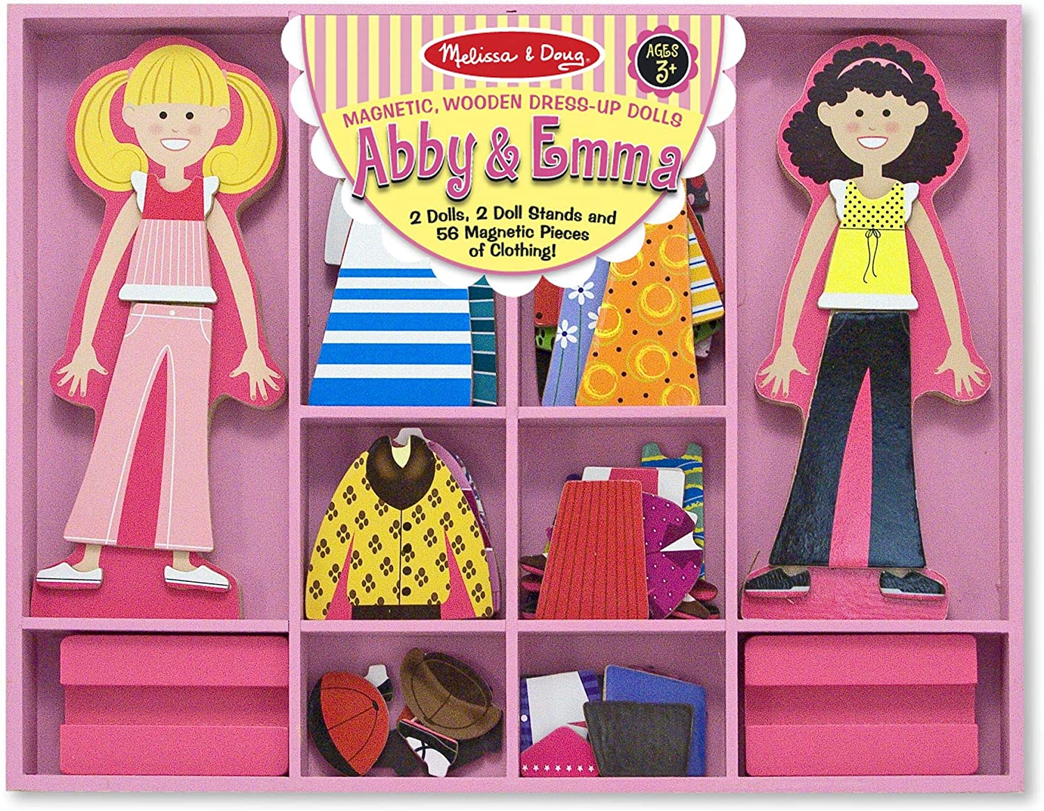 story magic wooden dress up dolls