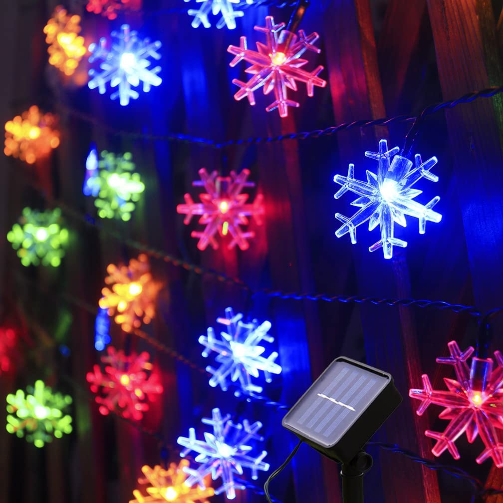 solar snowflake christmas lights