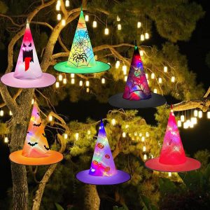 halloween witch hat string lights