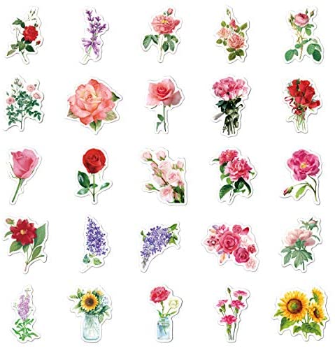 Stickers, Labels & Tags Waterproof Flower Stickers Paper & Party ...