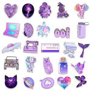 trendy aesthetic blue purple vinyl vsco stickers pack for boys girls teens adults young 100 pcs waterproof decorative stickers for laptop computer phone luggage waterbottle hydroflasks cup bike homefurniturelife online store