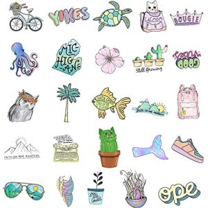 100 pcs cute vsco stickers for kids waterproof vinyl stickers for water bottles hydroflask skateboard computer laptop aesthetic stickers for kids party favors homefurniturelife online store