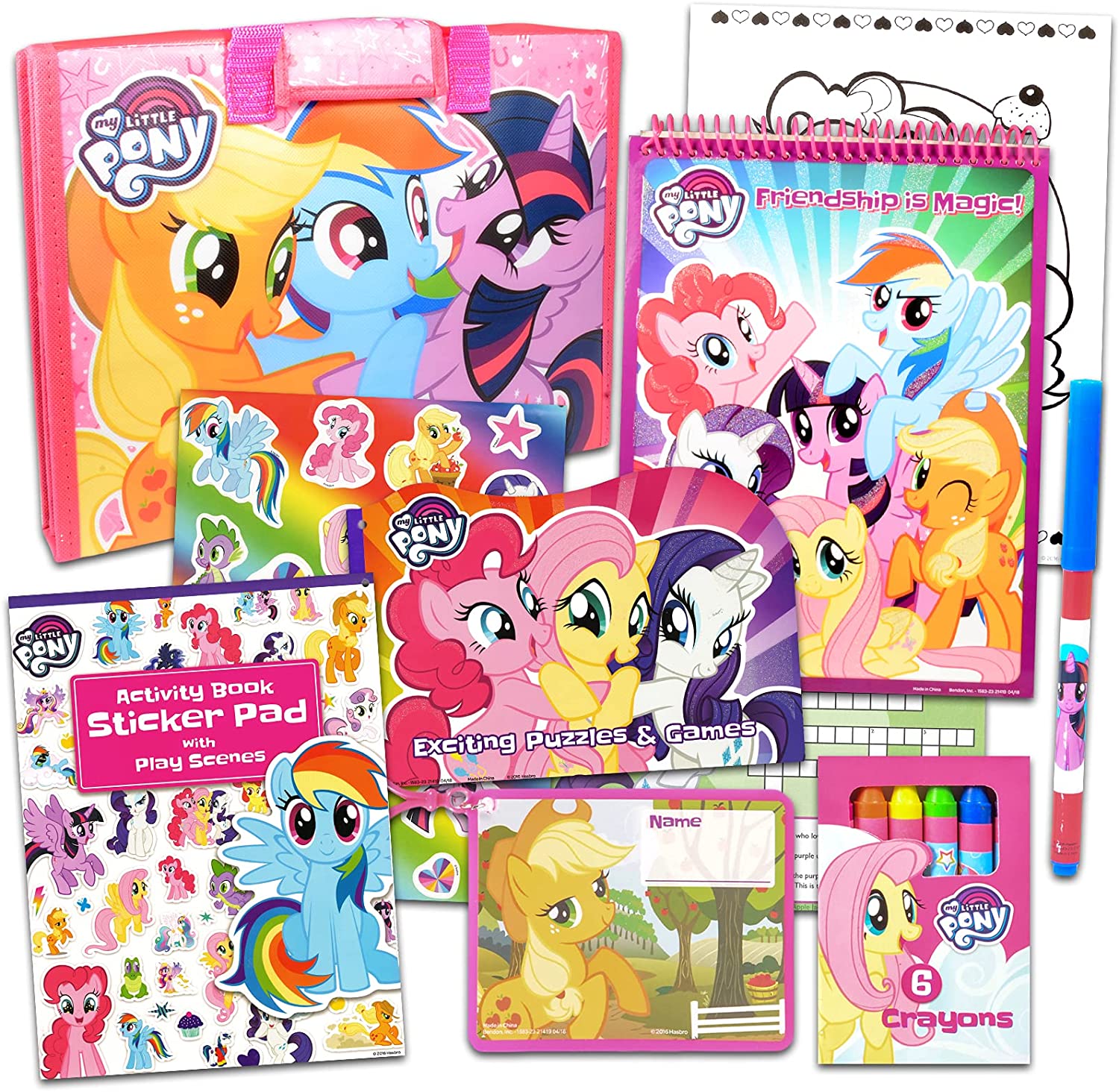 My Little Pony Party Favors Coloring Book & Crayon Set 12 Pack ( Assorted  Style) 