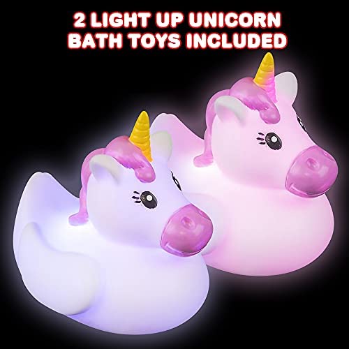 light up bath unicorn