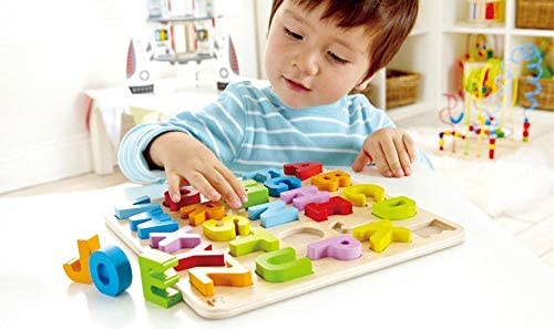 Hape Wooden Alphabet Puzzle| Wooden ABC Letters Colorful Educational ...