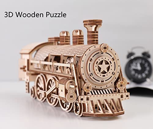 3d wooden train puzzle