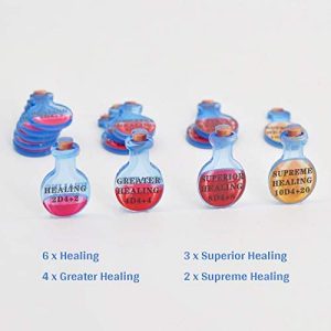 RPG Healing Potion Tokens Acrylic Set of 15 DND Accessories for Dungeons  and Dragons 5th Edition