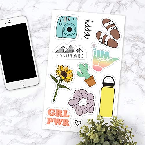 300 PCS Cute Stickers Vsco Stickers for Water Bottles Waterproof Cute  Stickers for Kids Teens Girls Aesthetic Vinyl Stickers for Water Bottles  Flask