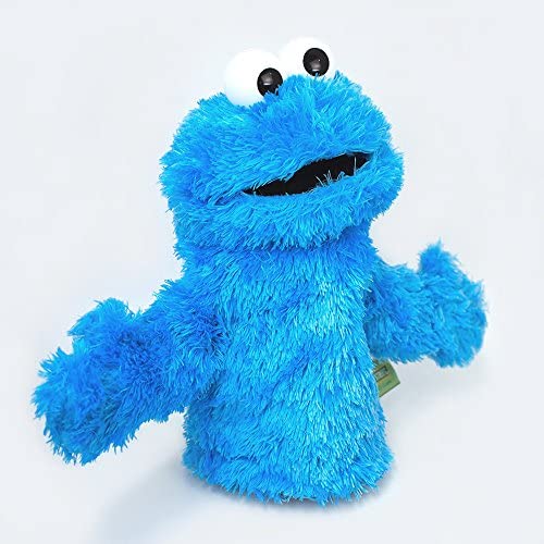 a cookie monster puppet