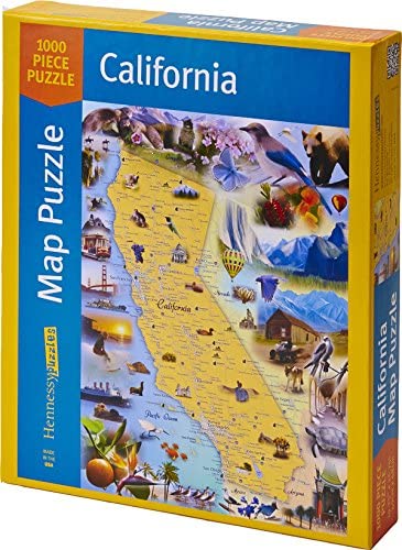 Hennessy Puzzles California Map Jigsaw Puzzle 1000 Piece Map Of The State Of California With 7566