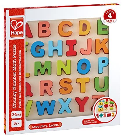 hape alphabet blocks learning puzzle