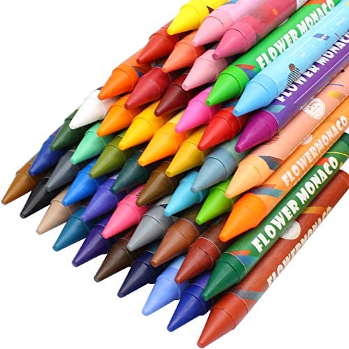 Flower Monaco Jumbo Crayons for Toddlers, Non Toxic, Easy to Hold