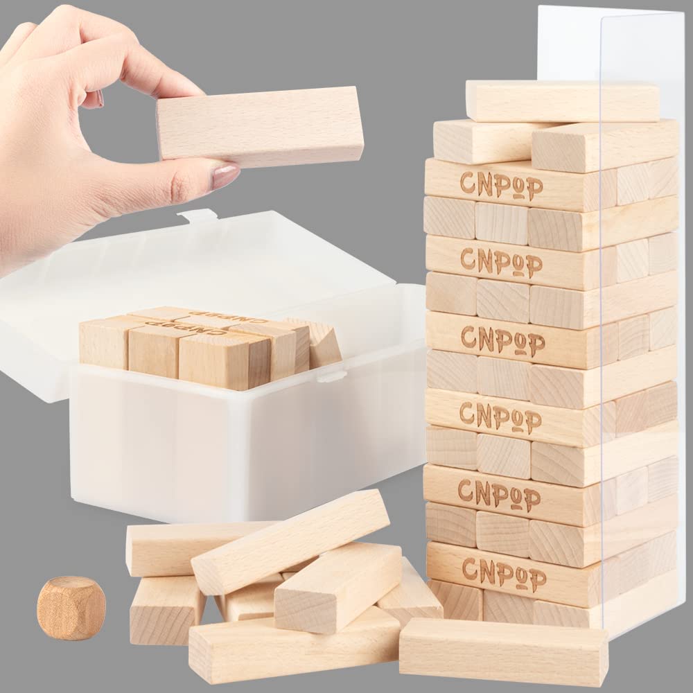 wooden block set with storage