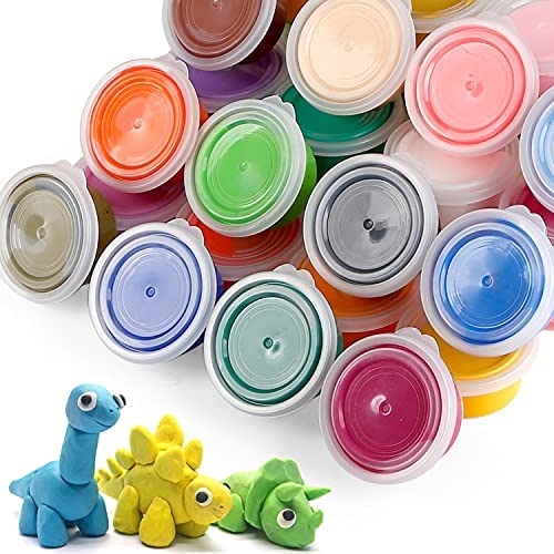 ifergoo Modeling Clay Kit - 24 Colors Magic Air Dry Ultra Light Clay, Safe  & Non-Toxic, Great Gift for Children