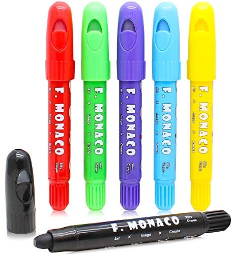 Flower Monaco Silky Crayons for Toddlers, Safe Non Toxic, Twistable  Washable, Easy to Hold Large Crayons for Babies and Children