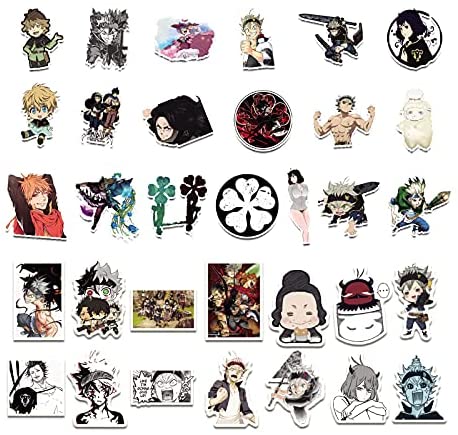 lyne black clover stickers 103pcs japanese anime aesthetic decals for laptop bed luggage water bottle phone case cool manga gifts for boys and girls homefurniturelife online store