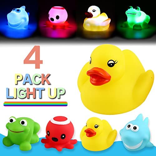 light up frog bath toy