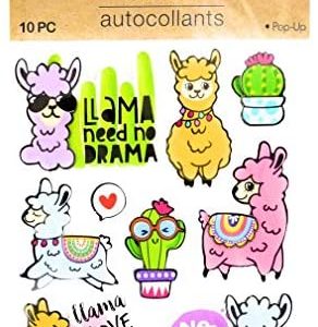 Crafter's Square Pop-Up Stickers/Autocollants (Llama)