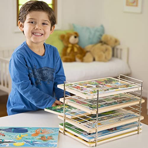 melissa and doug large puzzle rack