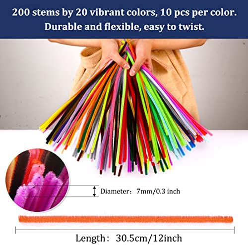 200Pcs Colorful Twisting Sticks for DIY Crafts Flexible Durable