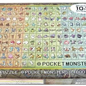 ensky 1000 Piece Jigsaw Puzzle Visual Dictionary of Pokemon Pokedex  No.001~151 (51 x 73.5 cm)